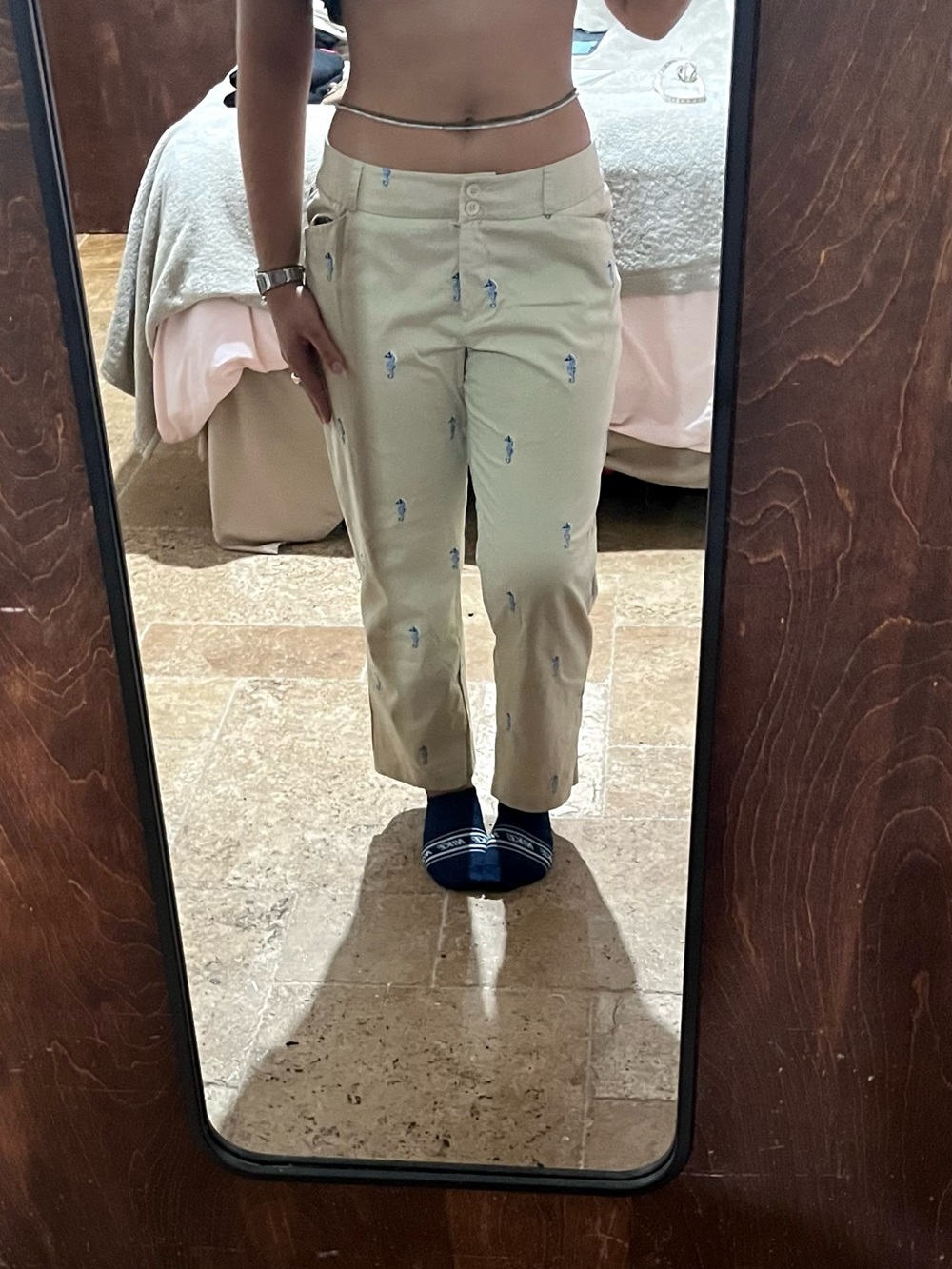 Vintage J.McLaughlin Low Rise Seahorse Capri Pants Size 6